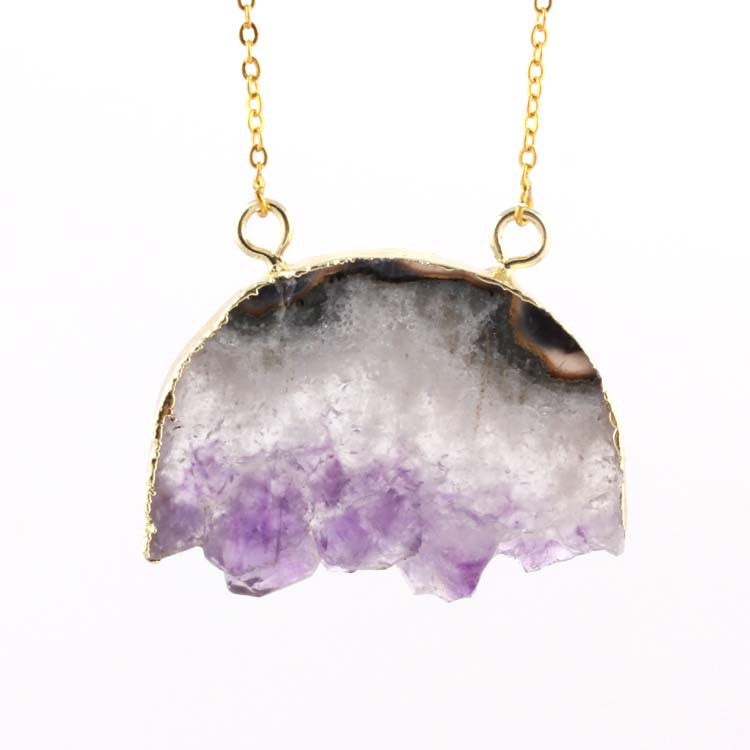 Natural Amethyst Citrine Stalactite Crystal Quartz