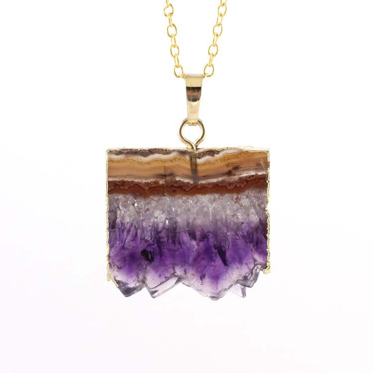 Natural Amethyst Citrine Stalactite Crystal Quartz