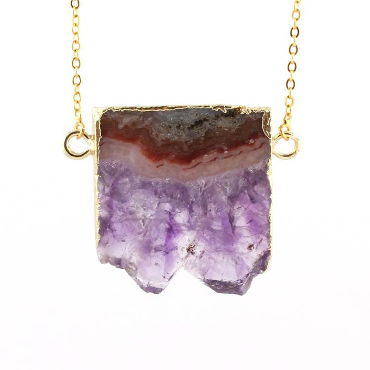 Natural Amethyst Citrine Stalactite Crystal Quartz