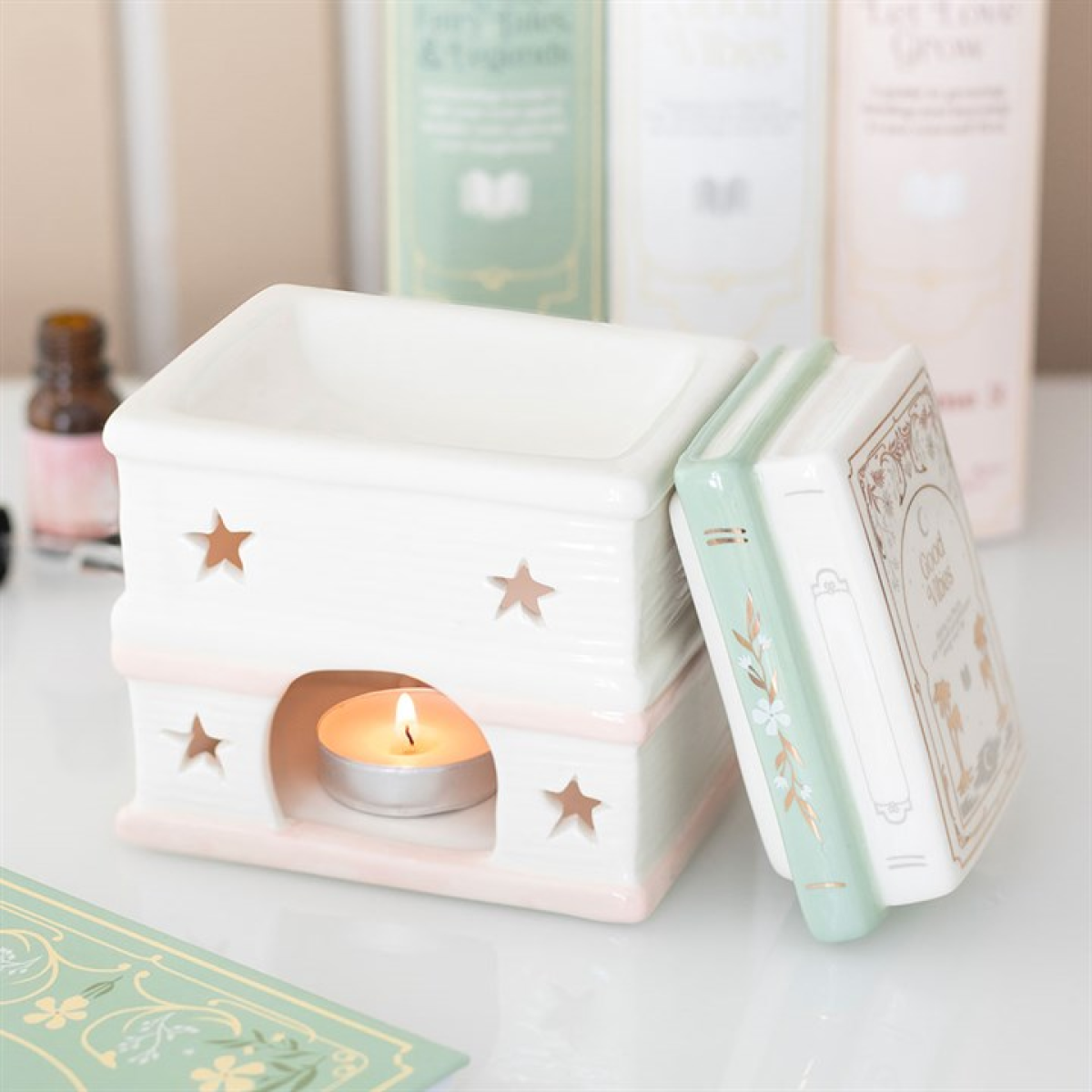 Book Stack Oil Burner and Wax Warmer