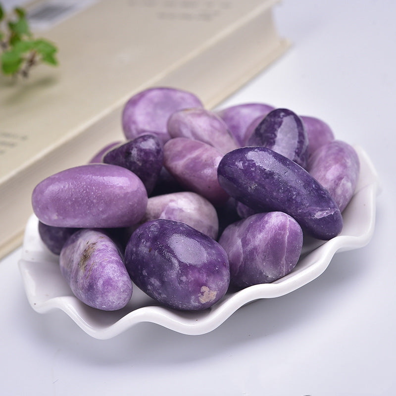 Natural Polished Lepidolite Tumbled Crystals Healing Stones