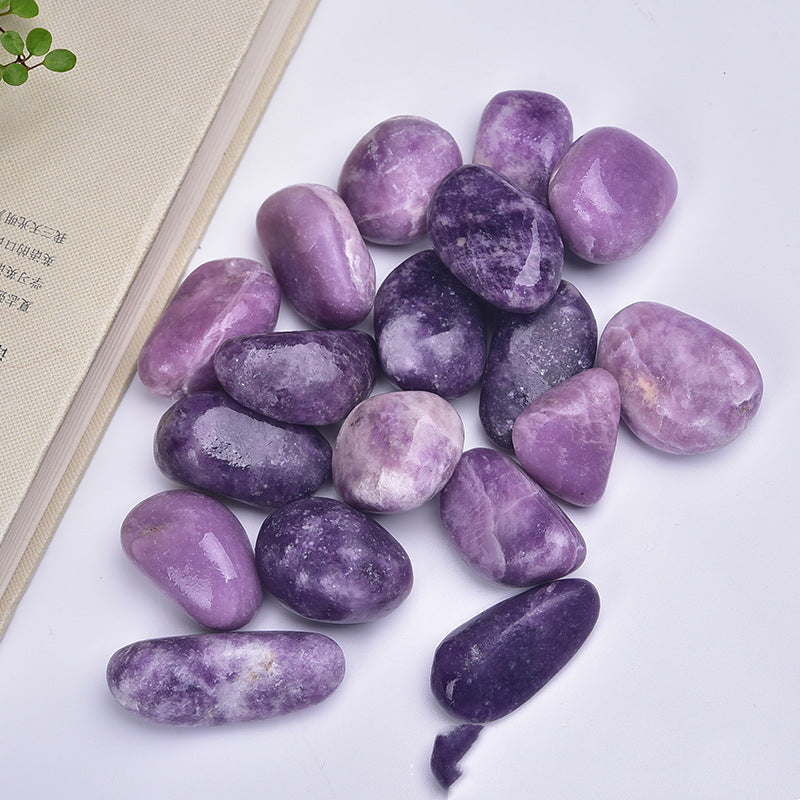 Natural Polished Lepidolite Tumbled Crystals Healing Stones