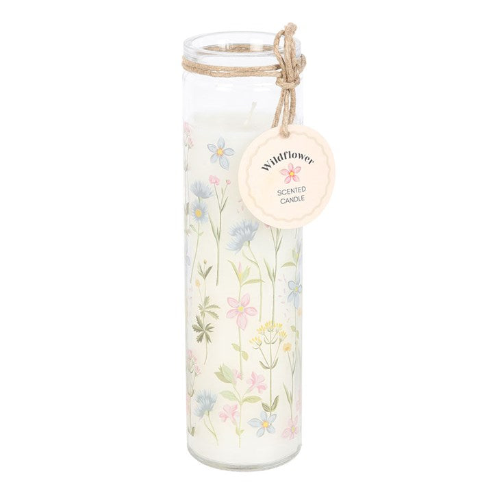 Floral Print Wildflower Tube Candle