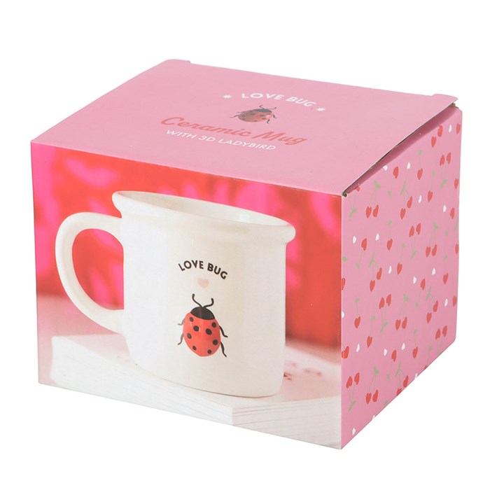 Love Bug Mug with 3D Ladybird