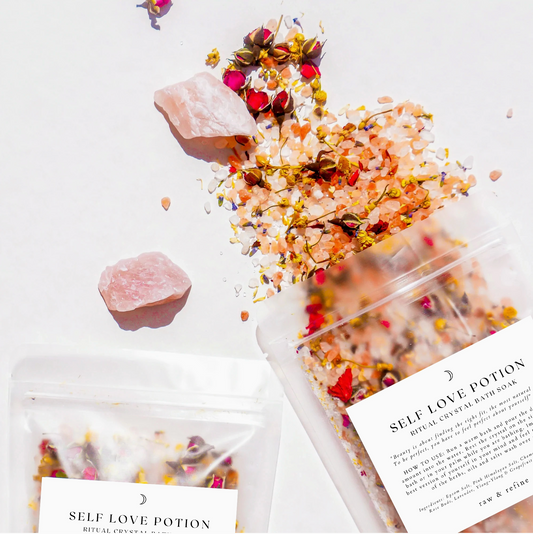 Self Love Potion | Crystal Bath Soak - Ritual Bath Salts