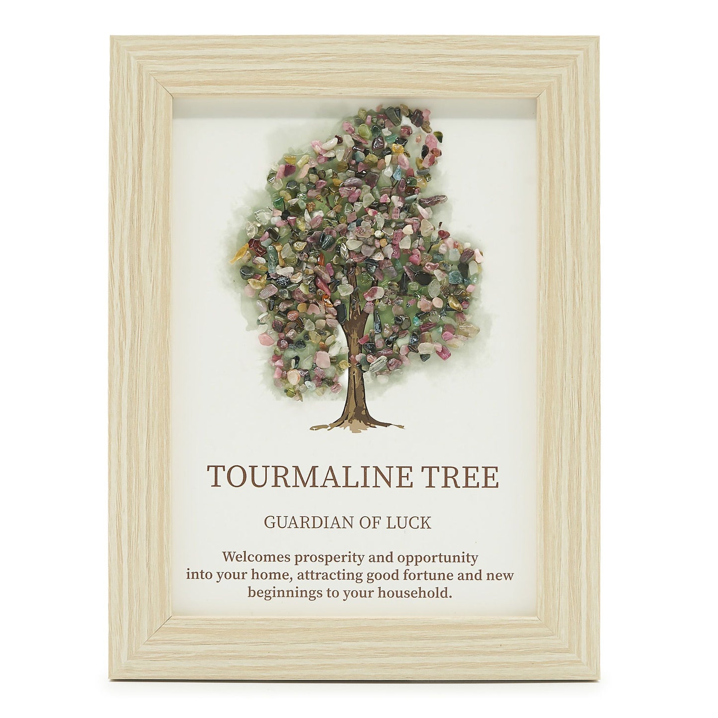 Gemstone Picture - Tree of Life - Tourmaline (20x14.7x1cm)