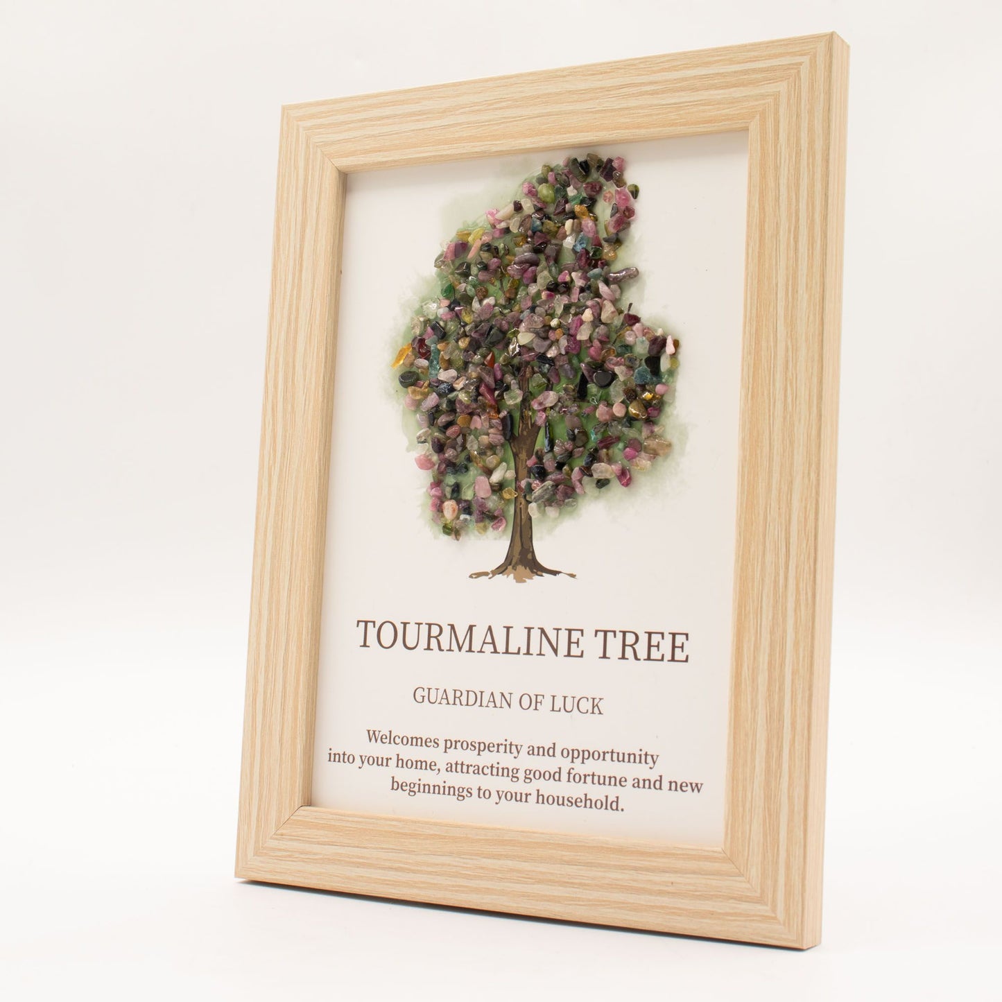 Gemstone Picture - Tree of Life - Tourmaline (20x14.7x1cm)