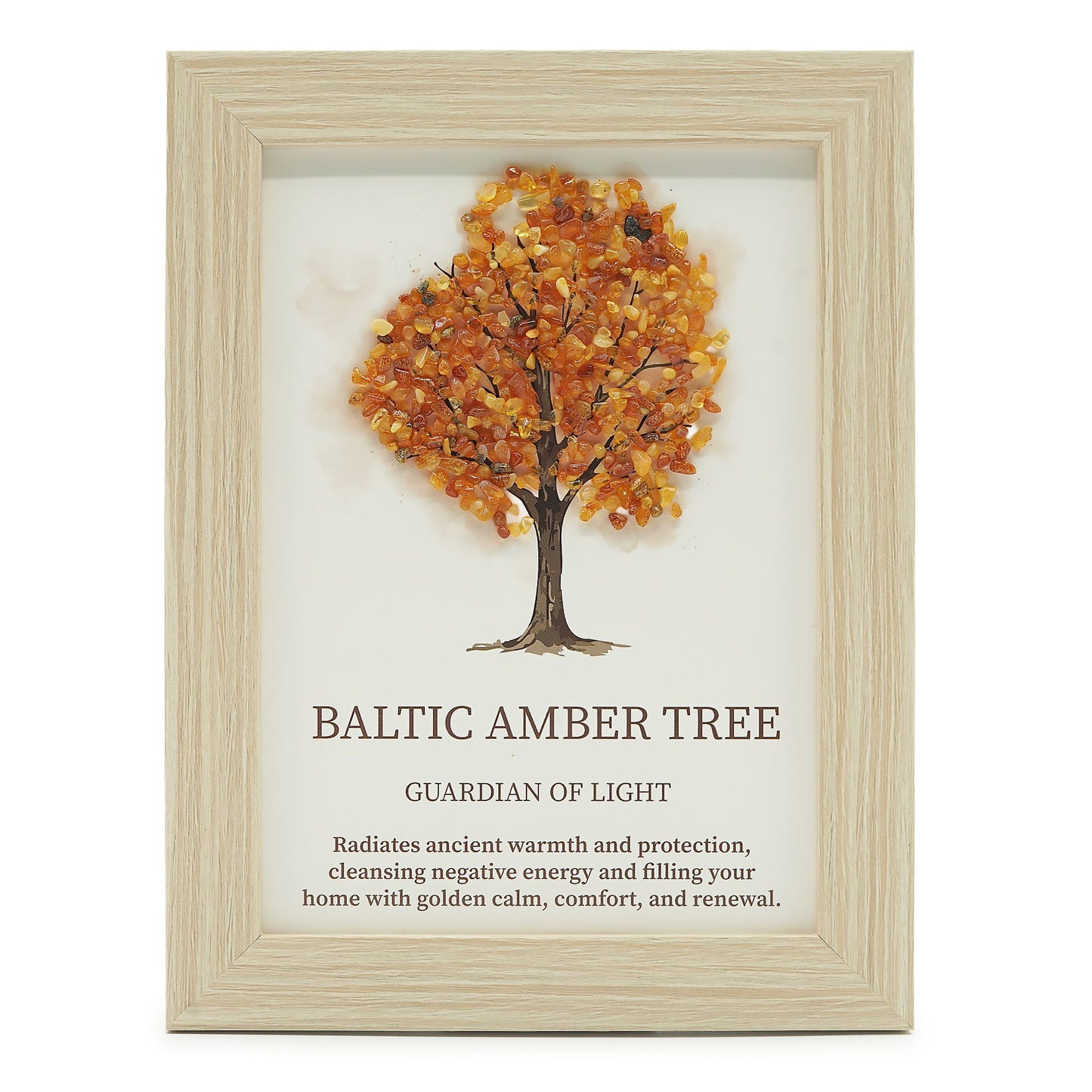 Gemstone Picture - Tree of Life - Baltic Amber (20x14.7x1cm)