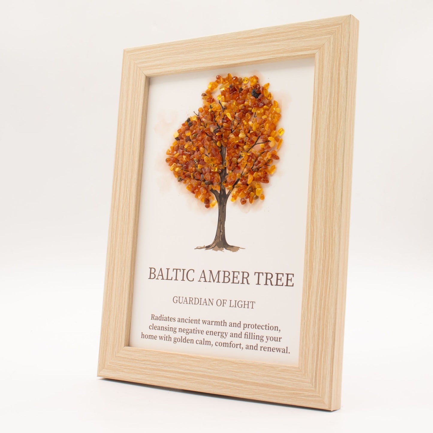 Gemstone Picture - Tree of Life - Baltic Amber (20x14.7x1cm)