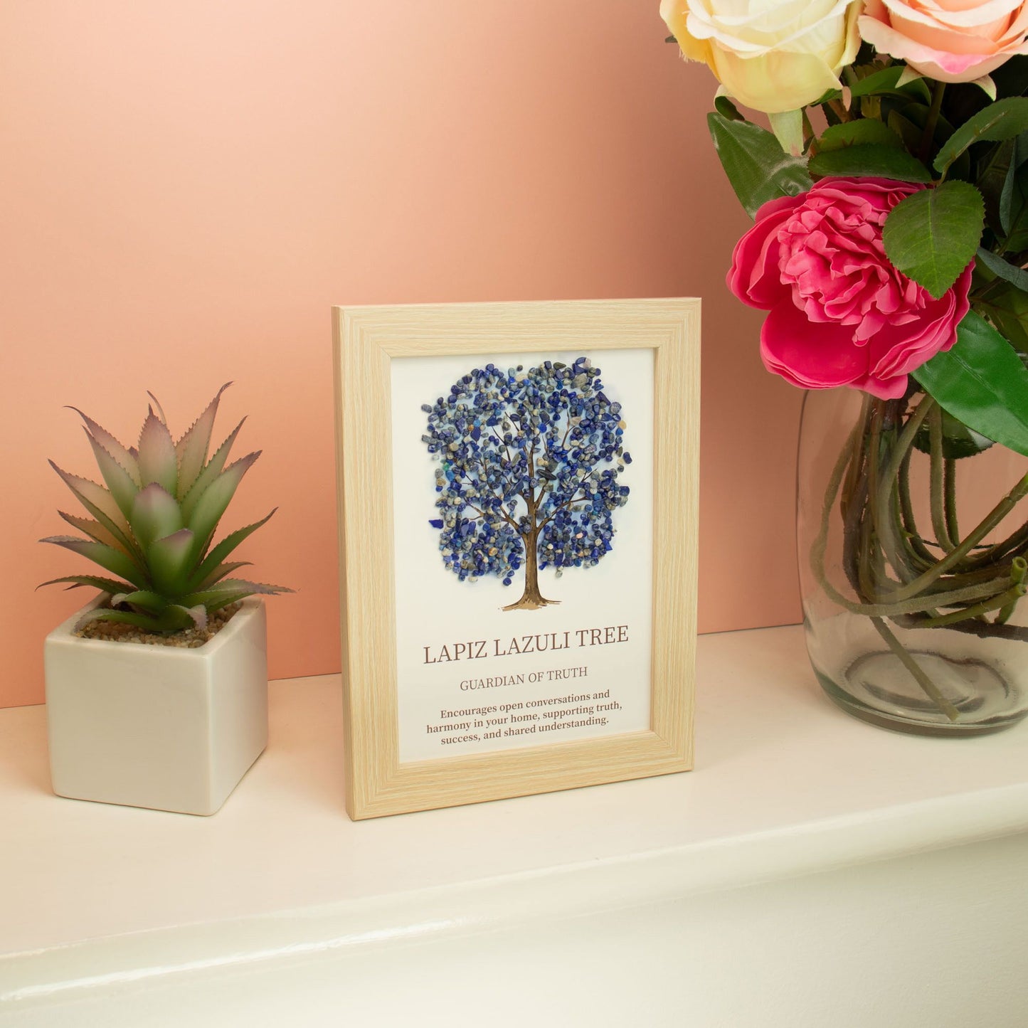 Gemstone Picture - Tree of Life - Lapiz (20x14.7x1cm)