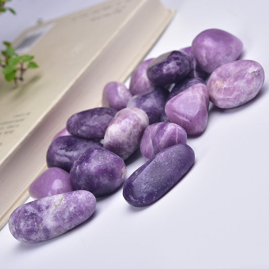 Natural Polished Lepidolite Tumbled Crystals Healing Stones