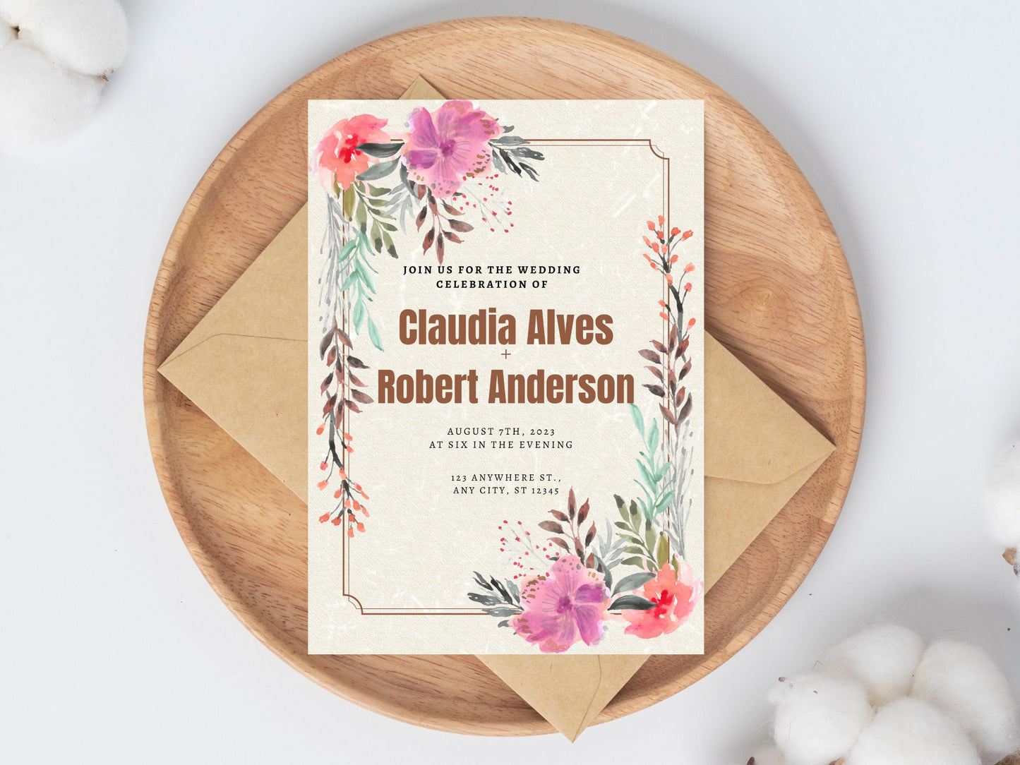 personalize wedding card - Wedding card - wedding invitation card - digital product - editable wedding invitation card