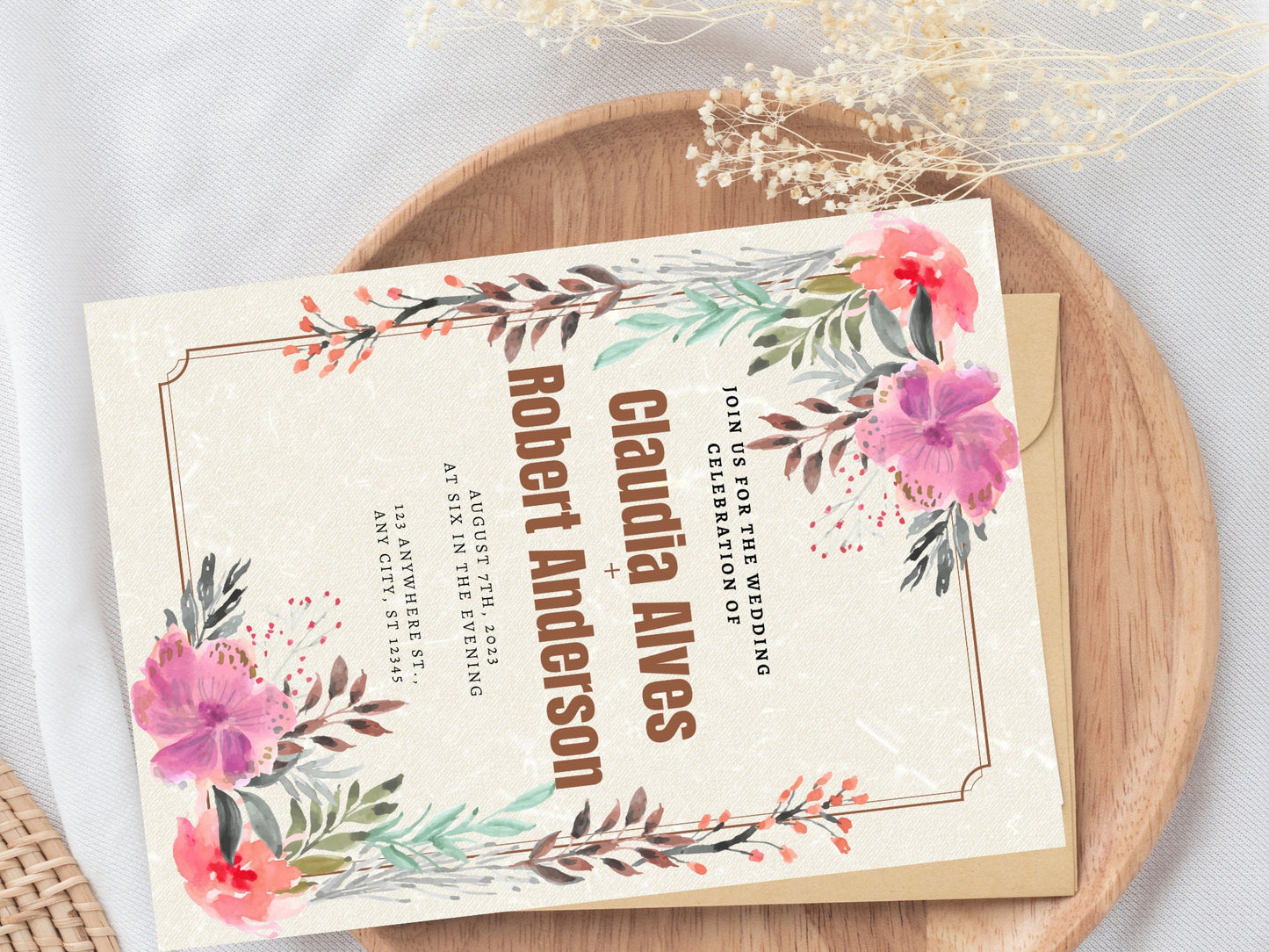 personalize wedding card - Wedding card - wedding invitation card - digital product - editable wedding invitation card