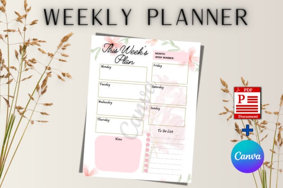 Weekly Planner Editable  Templates