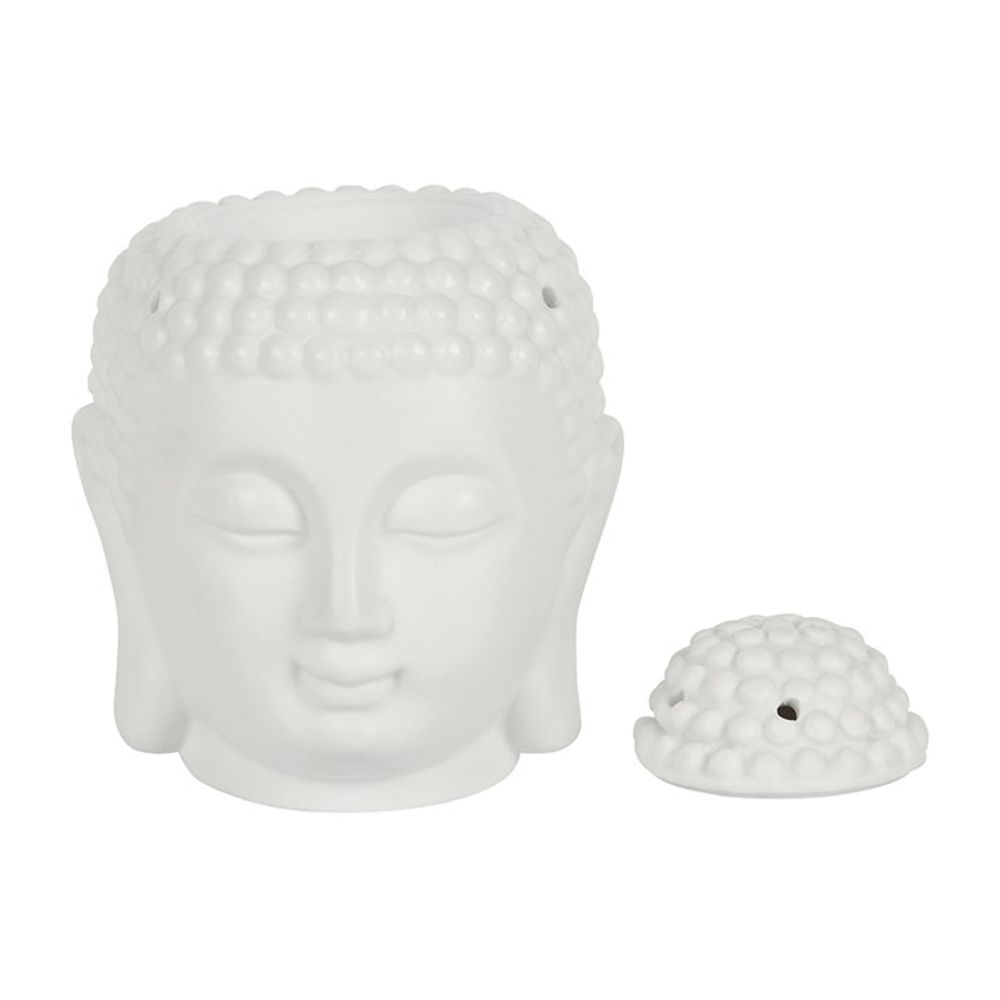 White Buddha Head Oil Burner