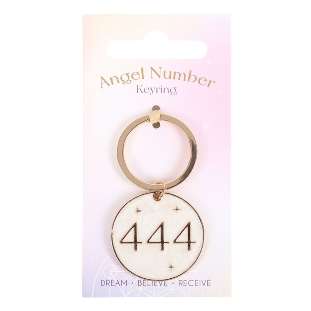 444 Angel Number Keyring