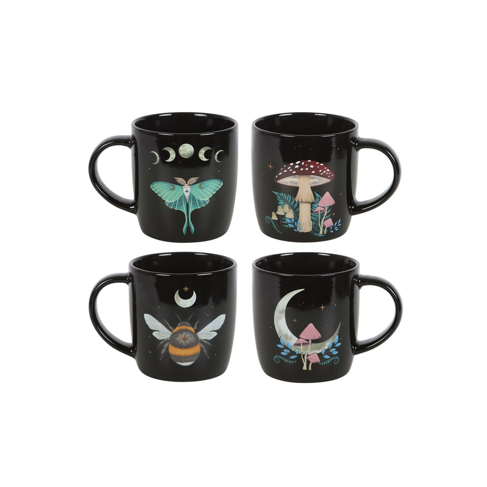 Set of 4 Dark Forest Mugs