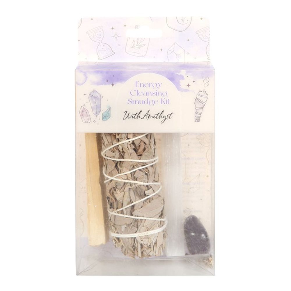 Smudge Kit with Amethyst Crystal