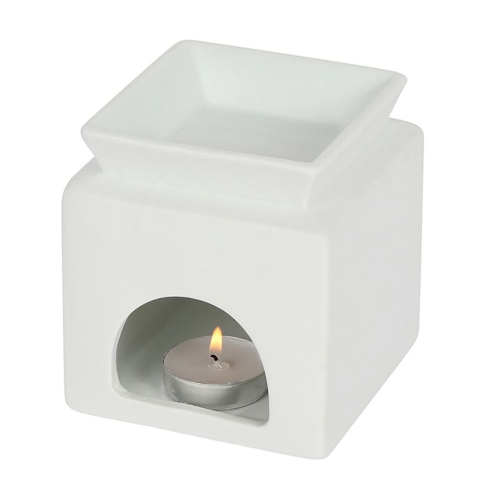 White Family Cut Out Oil Burner