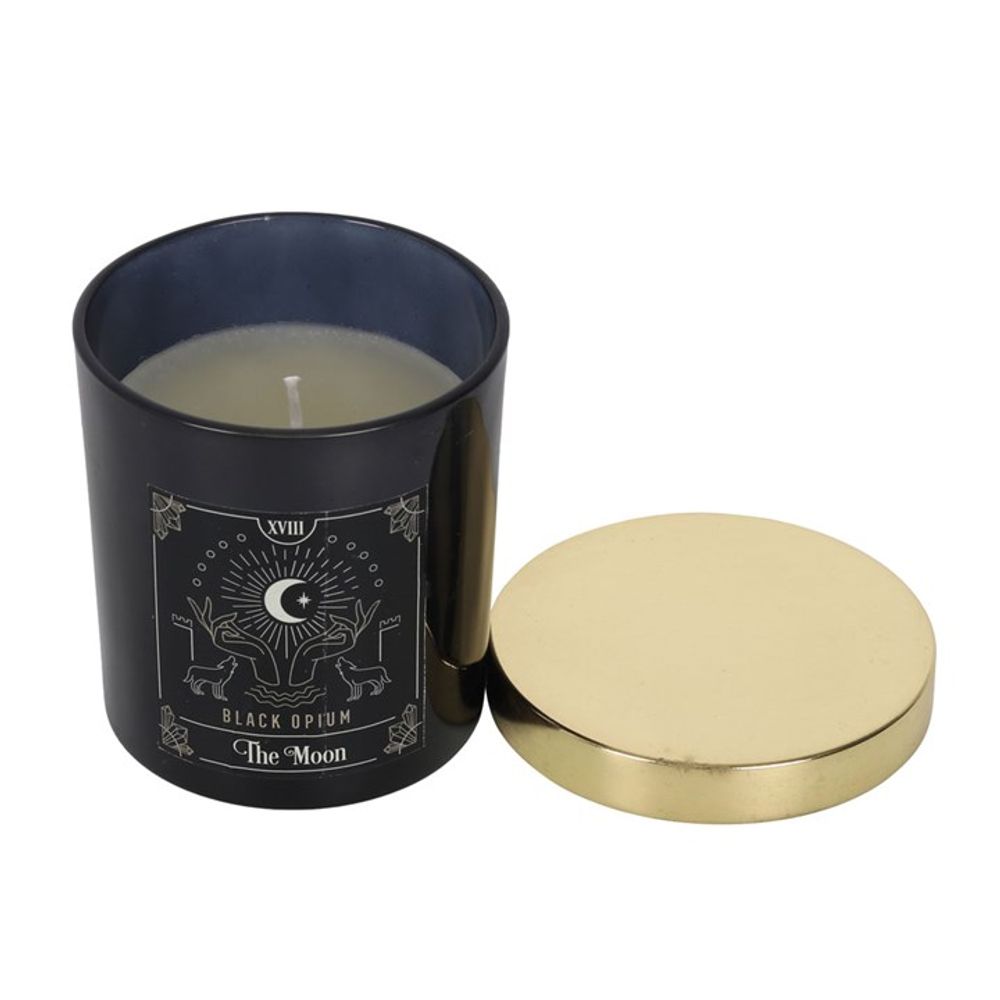 The Moon Black Opium Tarot Candle