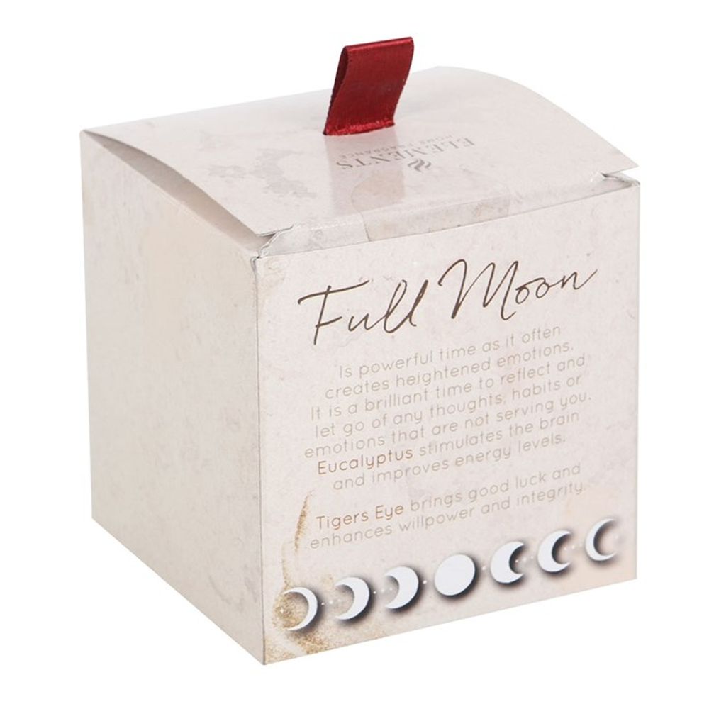 Full Moon Eucalyptus Manifestation Candle with Tiger's Eye